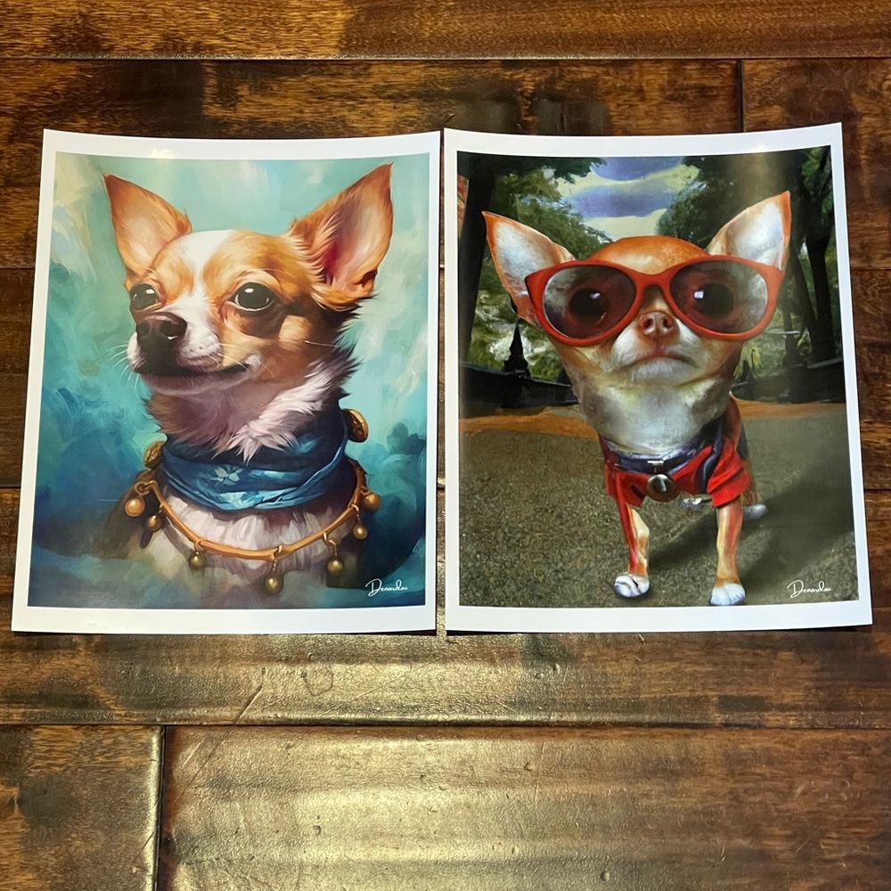CHIHUAHUA PRINT SET 8.5x11 HIGH GLOSSY GREAT GIFT FOR CHIHUAHUA OWNERS